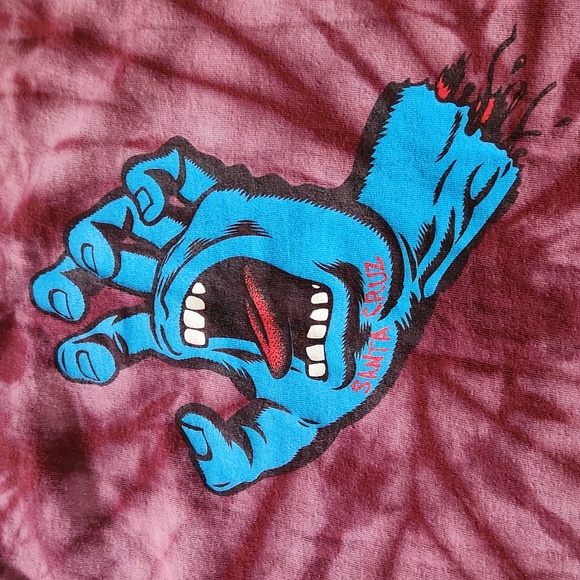 Santa Cruz Skateboarding Tie Dye Women's Burgundy T_Shirt Size S - Picture 1 of 8